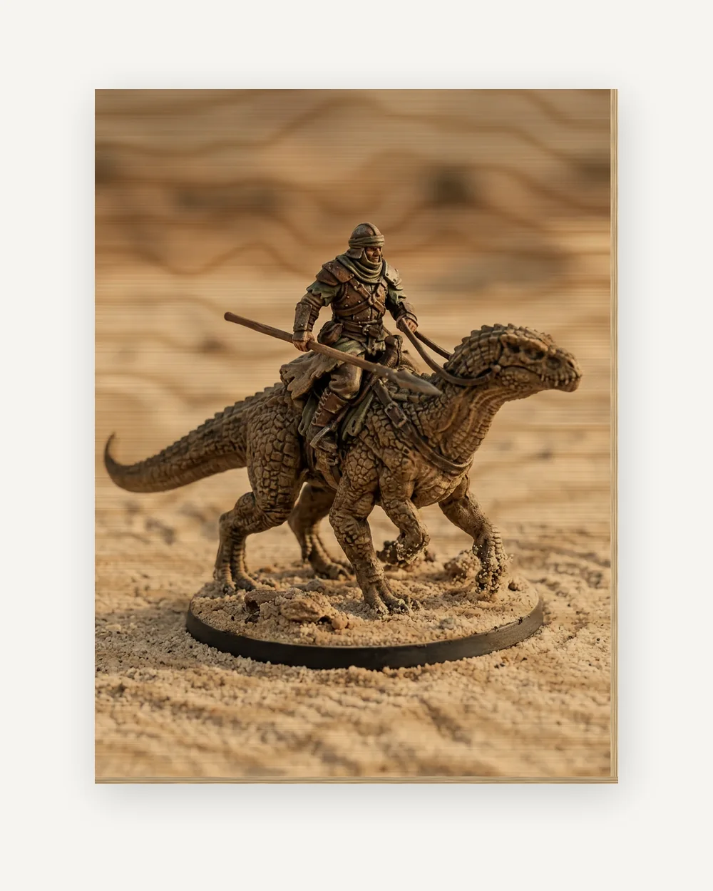 Wood print, 30 × 40 cm, shown with example artwork