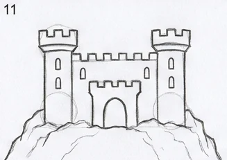 Step 11 of 12: Darken the structure