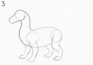 Step 3 of 12: Four legs as sausages