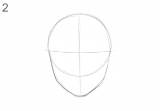 Step 2 of 12: Center line and eye line