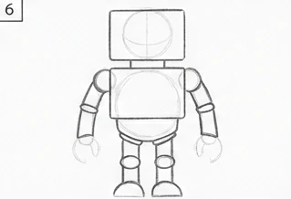 Step 6 of 12: Hands and feet